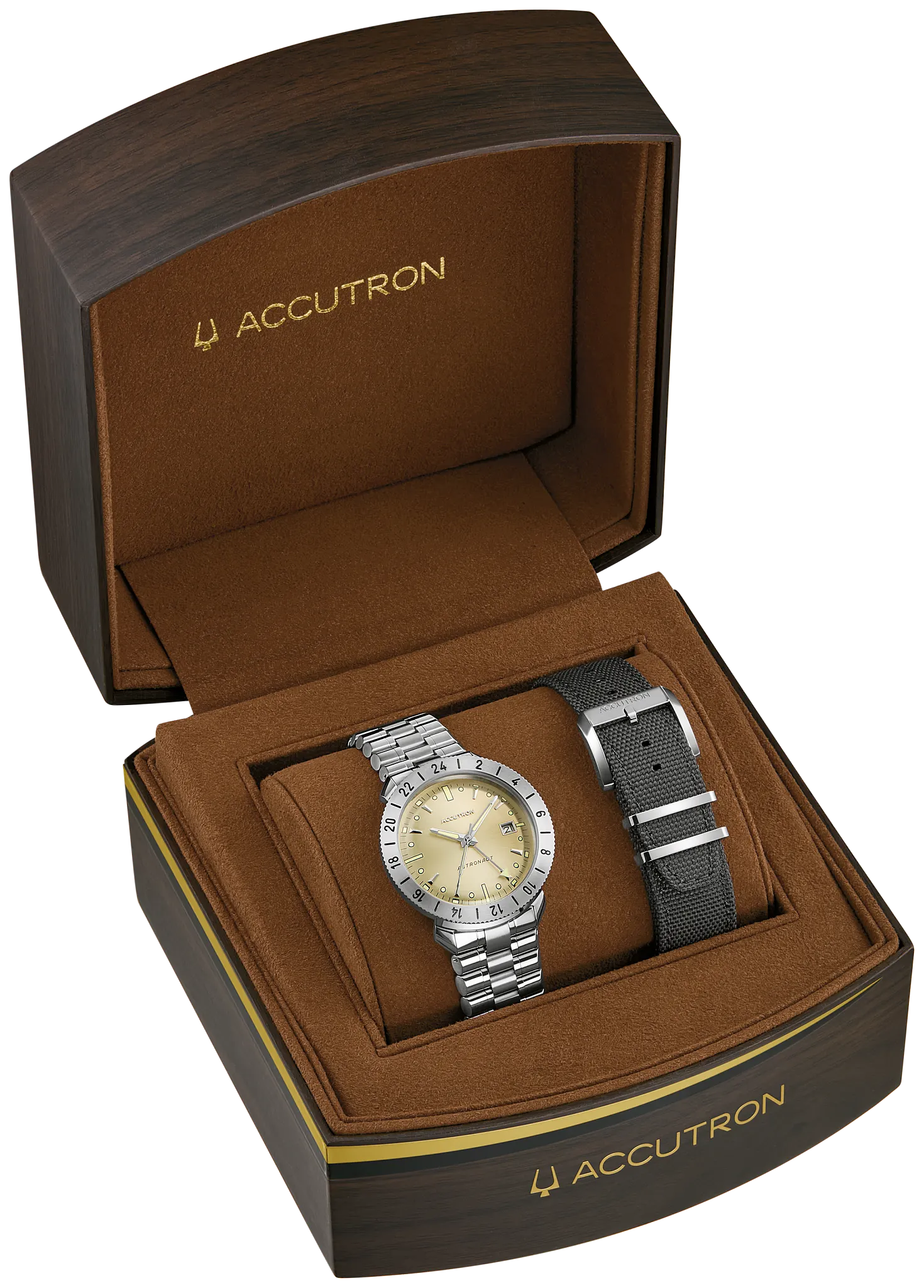 Champagne Dial Stainless Steel Bracelet Astronaut LTi 26B204A | Bulova